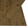 vidaXL Podlaha s click systémom 3,51 m², 4 mm, PVC, prírodná hnedá