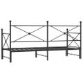 vidaXL Váľanda s kolíkom bez matraca Čierna 80x200 cm Oceľ