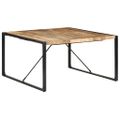 vidaXL Jedálenský stôl 140x140x75 cm surové mangovníkové drevo
