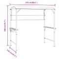 vidaXL Altánok so strechou 220x110x200 cm krémový