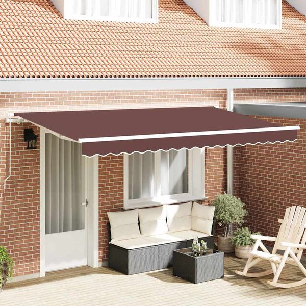 vidaXL Zatemniteľná markíza Hnedá 400 x 200 cm látka