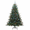 vidaXL Umelý vianočný stromček Zelená 210 cm PVC, kov a plast