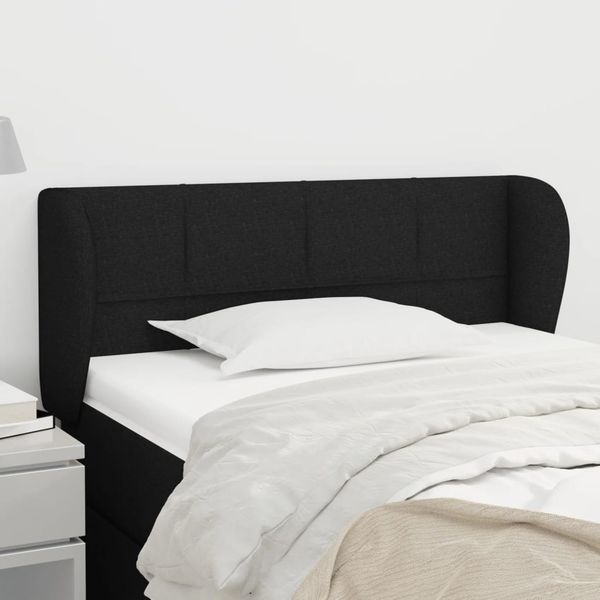 vidaXL Čelo postele so záhybmi čierne 93x23x78/88 cm látka