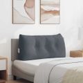 vidaXL Poduška na chrbát Tmavo šedá 100 x 24 x 50 cm Zamat