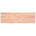vidaXL Kúpeľňová doska bledohnedá 160x50x(2-6) cm ošetrený masív
