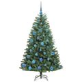 vidaXL Umelý Sklápací Vianočný Stromček Zelená 150 cm PVC a kov