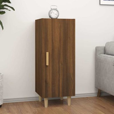 vidaXL Komoda hnedý dub 34,5x34x90 cm spracované drevo