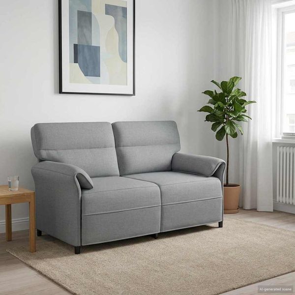 vidaXL Pohovka 100% polyester, kovový rám, MDF, Preglejka