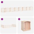 vidaXL Brána pre psa s dverami skladacia 15panely 750cm topoľové drevo