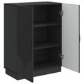 vidaXL Servírovacia skriňa Čierna 66 x 34,5 x 87 cm Kompozitné drevo