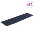 vidaXL Schodové rohože, samolepiace, 30 ks, 76x20 cm, sivo-modré, obdĺžnikové
