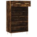 vidaXL Botník dymový dub 60x35x105 cm kompozitné drevo