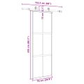 vidaXL Posuvné dvere s kovaním čierne 76x205 cm tvrdené sklo