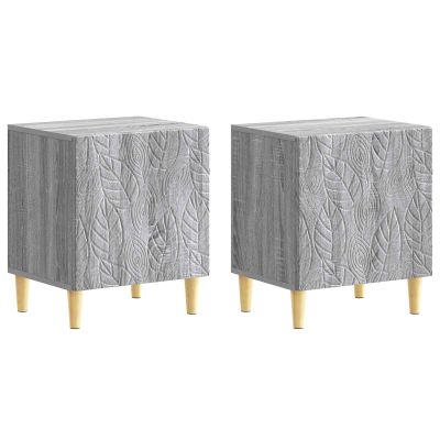vidaXL Nočný stolík 2 pcs Sivý Sonoma 43 x 34,5 x 50 cm