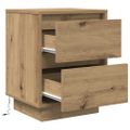 vidaXL Nočné skrinky s LED osvetlením 2 ks Dub Artisan 38x34x50 cm