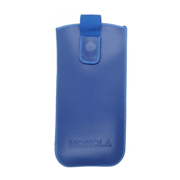 Vysúvacie puzdro pre MOBIOLA MB610, MB900, MB3120, MB3120i, MB4120 kožené, modré