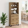 vidaXL Highboard 2 ks Remeselný dub 69,5 x 34 x 180 cm