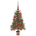 vidaXL Vianočný stromček s 150 LED-i so stojanom Zelená 65 cm PE