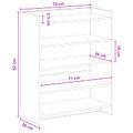 vidaXL Skriňa na topánky Čierny dub 73,5 x 36 x 92 cm Kompozitné drevo