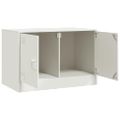 vidaXL TV skrinky 2 ks biele 67x39x44 cm oceľ