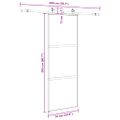 vidaXL Posuvné dvere s kovaním čierne 76x205 cm tvrdené sklo