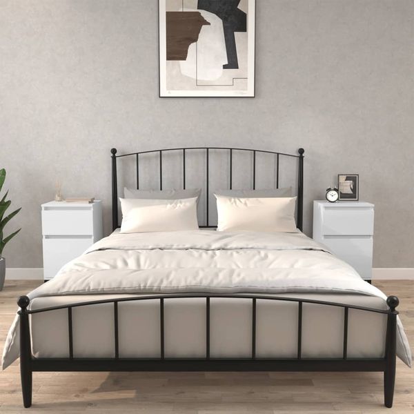 vidaXL Nočné stolíky 2 ks lesklé biele 40x35x70 cm
