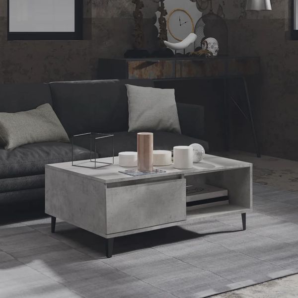 vidaXL Konferenčný stolík, betónovo sivý 90x60x35 cm, kompozitné drevo