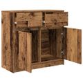 vidaXL Komoda so zásuvkou, staré drevo 80x34x76 cm, kompozitné drevo