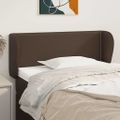 vidaXL Čelo postele so záhybmi hnedé 83x23x78/88 cm umelá koža