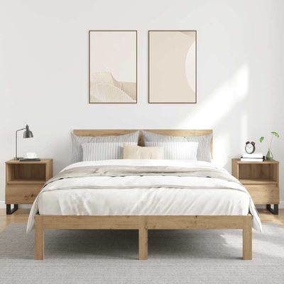 vidaXL Nočné stolíky 2 ks dub artisan 40x35x50 cm kompozitné drevo