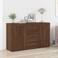 vidaXL Servírovacia skriňa Hnedý dub 120 x 36 x 69 cm Kompozitné drevo