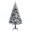 vidaXL Umelý vianočný stromček Biela 120 cm PVC a Oceľ a Plast