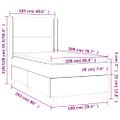 vidaXL Posteľný rám boxsping s matracom bledosivý 100x200 cm zamat