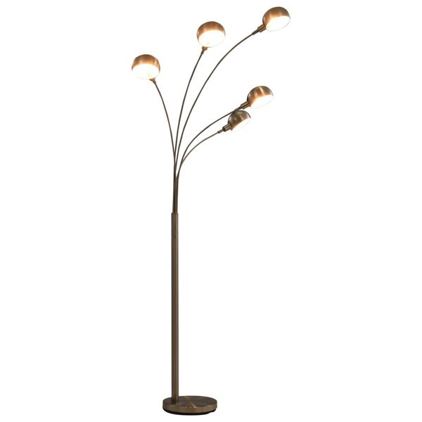 vidaXL Stojanová lampa strieborná 200 cm 5 x E14
