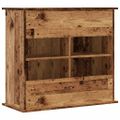 vidaXL Stojan na akvárium staré drevo 81x36x73 cm kompozitné drevo