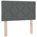 vidaXL LED box s pružinami s vankúšom Tmavo šedá 80 x 200 cm látka