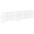 vidaXL Gabiónová stena s krytmi, pozinkovaná oceľ 900x30x200 cm
