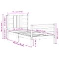vidaXL Posteľný rám s čelom medovohnedý 90x200 cm masívne drevo