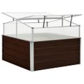 vidaXL Skleník hnedý 100x100x85 cm pozinkovaná oceľ