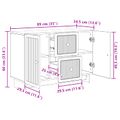 vidaXL Servírovacia skriňa so zásuvkou Dymový dub 89 x 34,5 x 60 cm