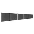 vidaXL Sada plotových panelov WPC 872x146 cm sivá
