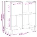 vidaXL Skrinka na gramofónové platne Staré drevo 84,5 x 38 x 89 cm