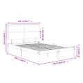 vidaXL Posteľný rám sivý borovicový masív 140x190 cm