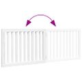 vidaXL Brána pre psa skladacia 2 panely biela 160 cm topoľové drevo