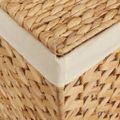 vidaXL Kôš na bielizeň s 3 priehradkami 75x42,5x52 cm vodný hyacint