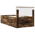 vidaXL Rám postele Dymová dub 90 x 190 cm Kompozitné drevo