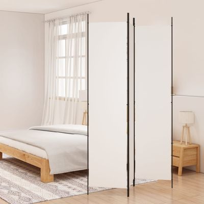 vidaXL 3-panelový paraván biely 150x220 cm látkový