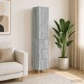 vidaXL Sada skríň 2 ks 33 x 34,5 x 90 cm Kompozitné drevo Sivý Sonoma