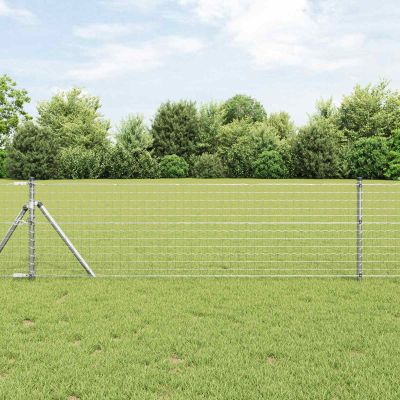 vidaXL Stĺp na plot. 12 ks Strieborná 70 cm Povrchovo upravená oceľ