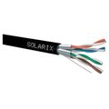 SOLARIX kábel CAT6A STP PE Fca, 500m, čierny